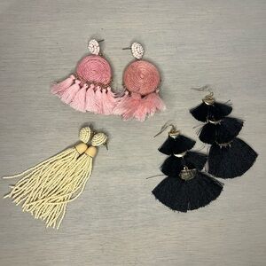 **Boho-Chic Tassel & Beaded Earring Set
